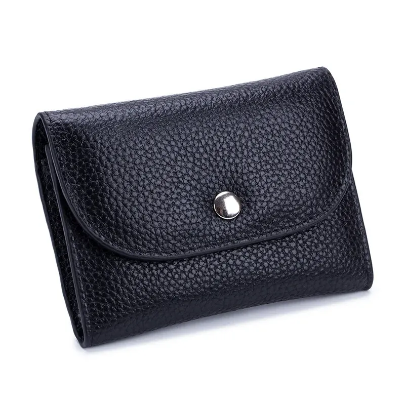 327GL025_121759.webp Women Leather Solid Color Zipper Clasp Wallets - Image 1