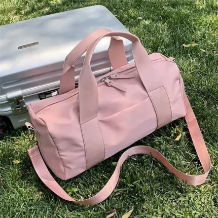 Women Fashion Color Blocking Large Capacity Sports Handle Bag