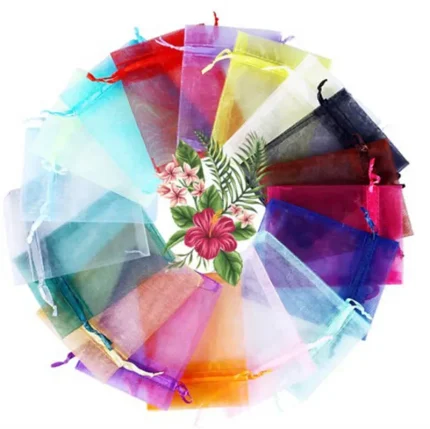 Mesh Cosmetics Drawstring Gift Bag